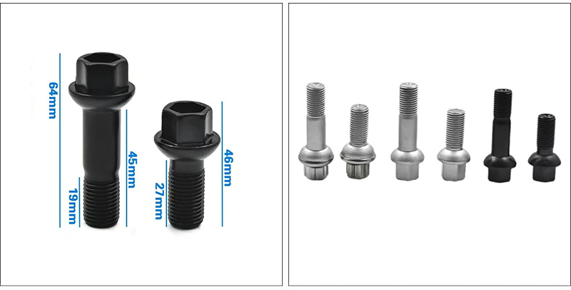 Hexalobular head bolt with large flange