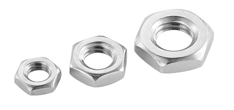 Black Hexagon Thin Nut