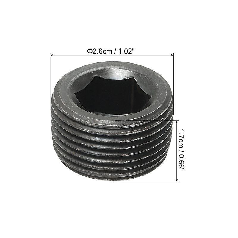 Ổ cắm cắm ống ren lục giác bên trong nam NPT