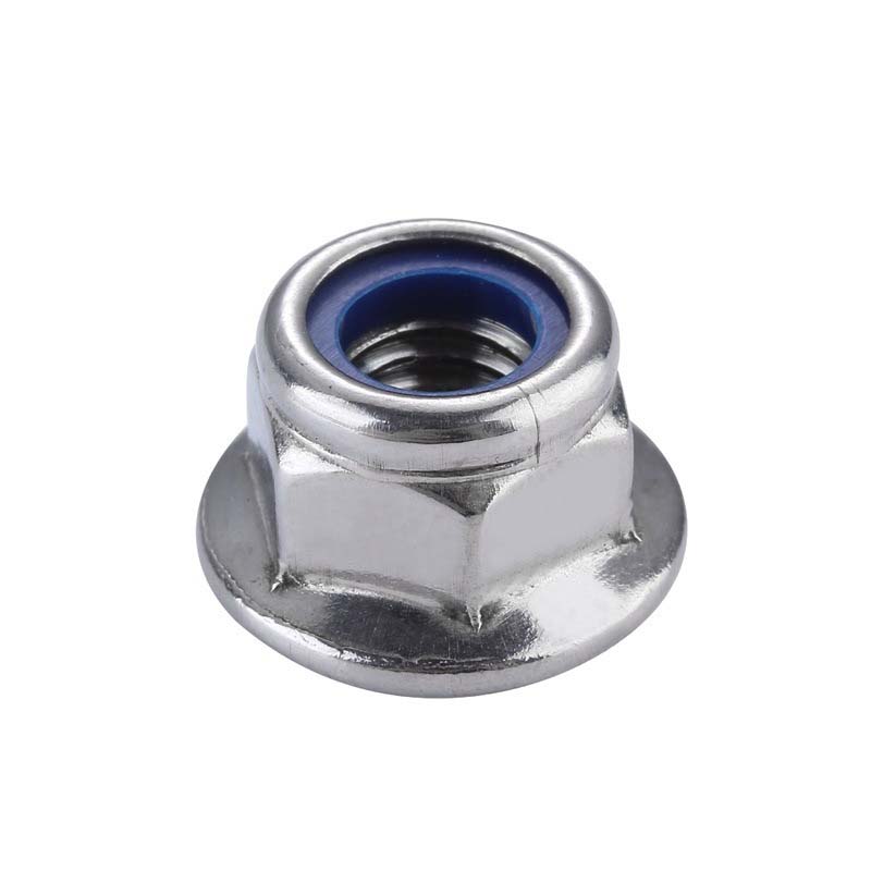 Nylon chèn hexagon flange lock đai ốc